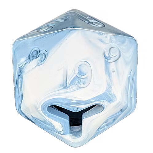 Glacier Ice Barbarian Strength Treat-Dispensing D20 | Red Claw Gaming