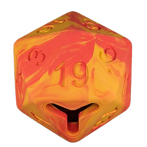 Dragon Fire Barbarian Strength Treat-Dispensing D20 | Red Claw Gaming