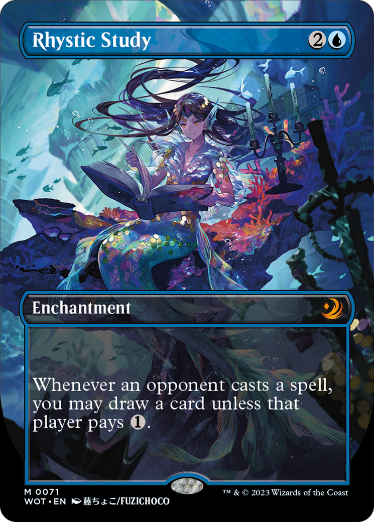 Rhystic Study (Anime Borderless) [Wilds of Eldraine: Enchanting Tales] MTG Single Magic: The Gathering | Red Claw Gaming