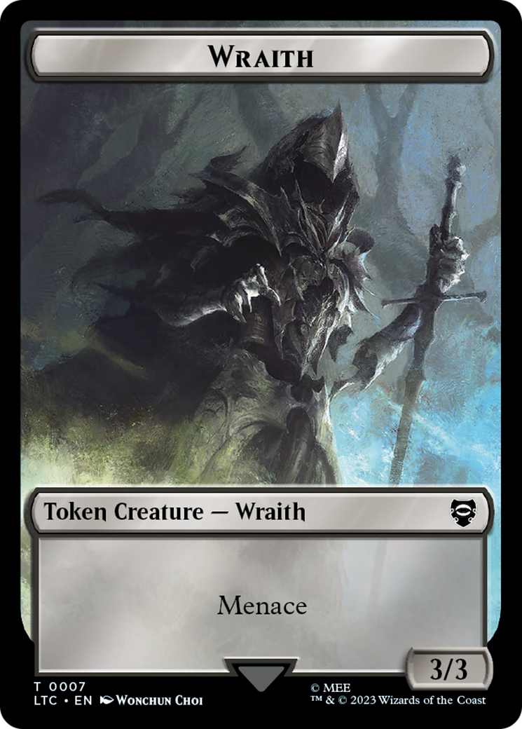 Goblin // Wraith Double-Sided Token [The Lord of the Rings: Tales of Middle-Earth Commander Tokens] MTG Single Magic: The Gathering | Red Claw Gaming