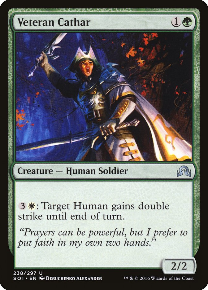 Veteran Cathar [Shadows over Innistrad] MTG Single Magic: The Gathering | Red Claw Gaming
