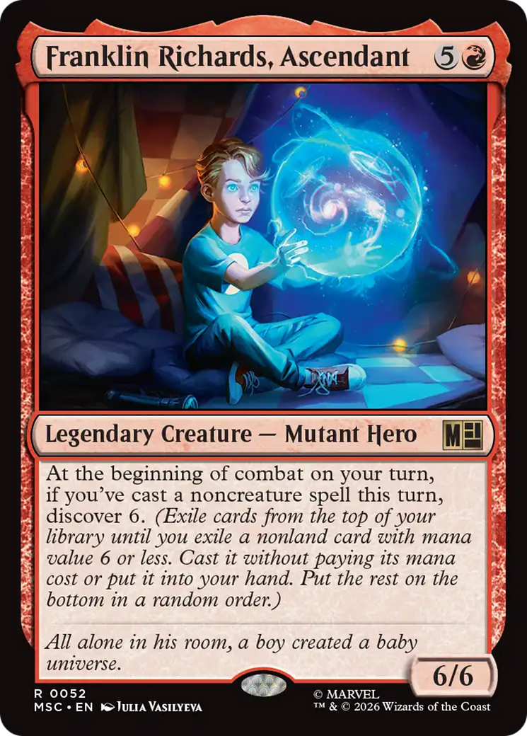 Franklin Richards, Ascendant (Surge Foil) [Marvel Super Heroes Commander] MTG Single Magic: The Gathering | Red Claw Gaming