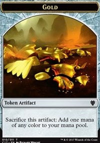 Gold // Cat Dragon Double-Sided Token [Commander 2017 Tokens] MTG Single Magic: The Gathering | Red Claw Gaming