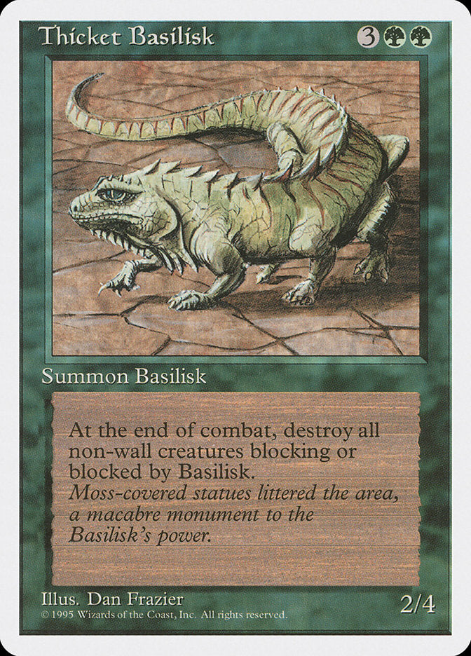Thicket Basilisk [Fourth Edition] MTG Single Magic: The Gathering | Red Claw Gaming