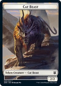 Cat Beast // Goblin Construct Double-Sided Token [Zendikar Rising Tokens] MTG Single Magic: The Gathering | Red Claw Gaming