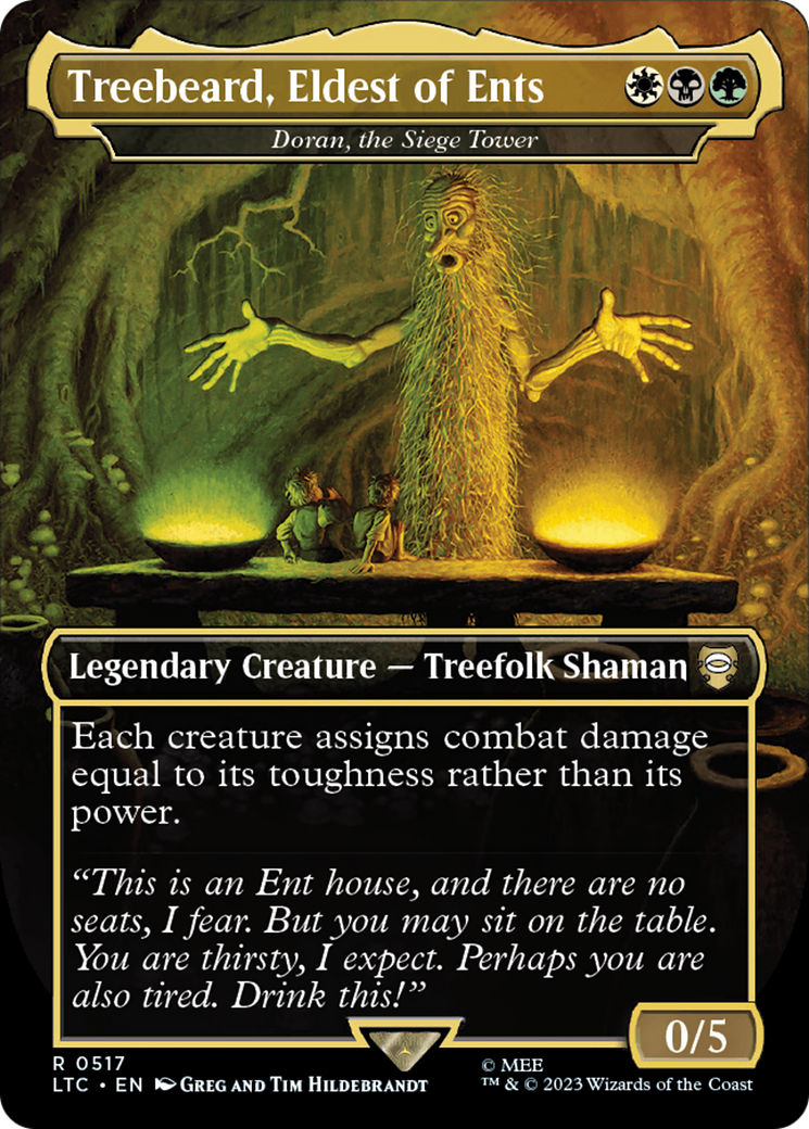 Treebeard, Eldest of Ents - Doran, the Siege Tower (Borderless) [The Lord of the Rings: Tales of Middle-Earth Commander] MTG Single Magic: The Gathering | Red Claw Gaming