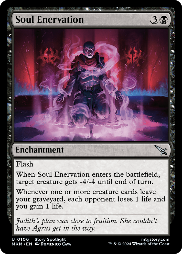 Soul Enervation [Murders at Karlov Manor] MTG Single Magic: The Gathering    | Red Claw Gaming