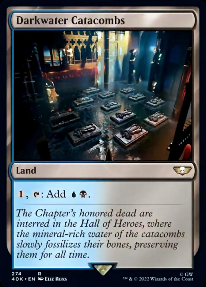 Darkwater Catacombs (Surge Foil) [Warhammer 40,000] MTG Single Magic: The Gathering | Red Claw Gaming