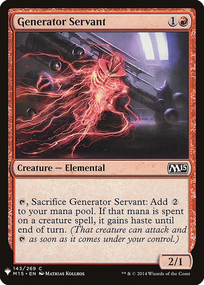 Generator Servant [Mystery Booster] MTG Single Magic: The Gathering | Red Claw Gaming