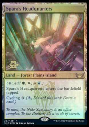 Spara's Headquarters [Streets of New Capenna Prerelease Promos] MTG Single Magic: The Gathering | Red Claw Gaming