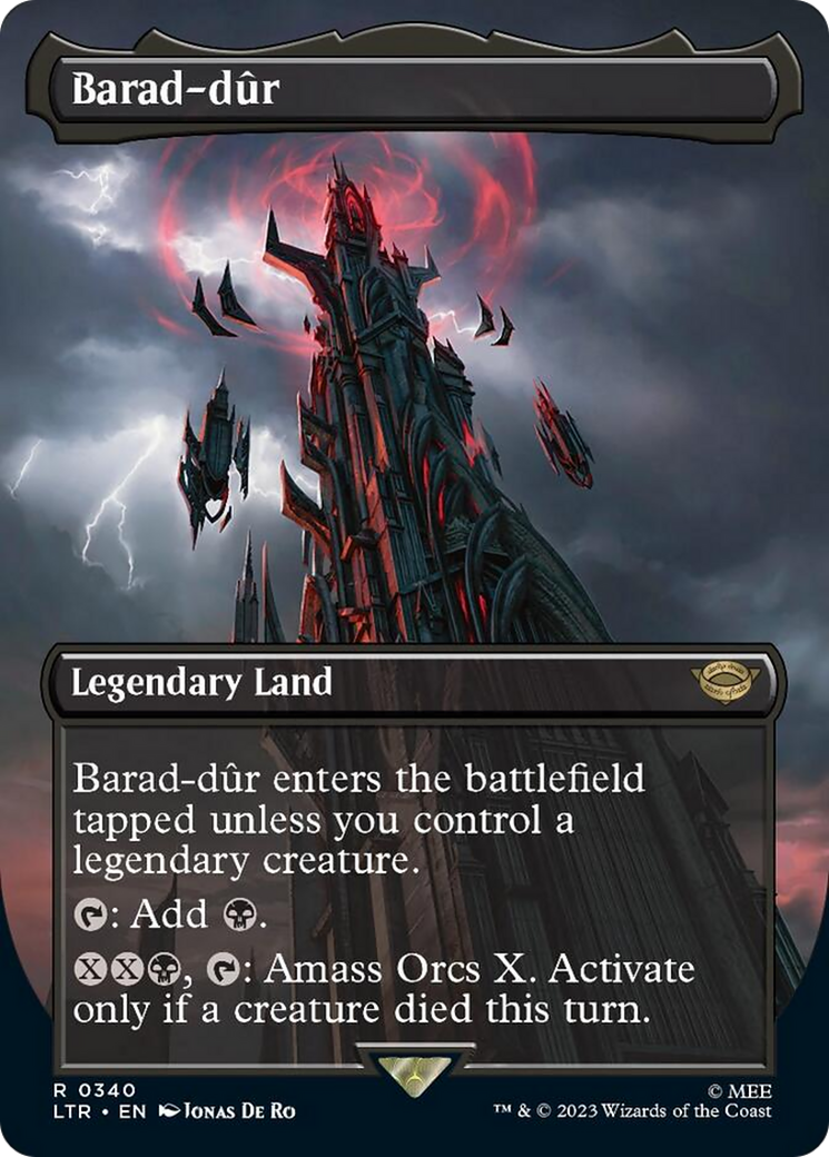 Barad-dur (Borderless Alternate Art) (340) [The Lord of the Rings: Tales of Middle-Earth] MTG Single Magic: The Gathering | Red Claw Gaming