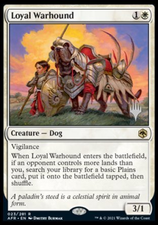 Loyal Warhound (Promo Pack) [Dungeons & Dragons: Adventures in the Forgotten Realms Promos] MTG Single Magic: The Gathering | Red Claw Gaming