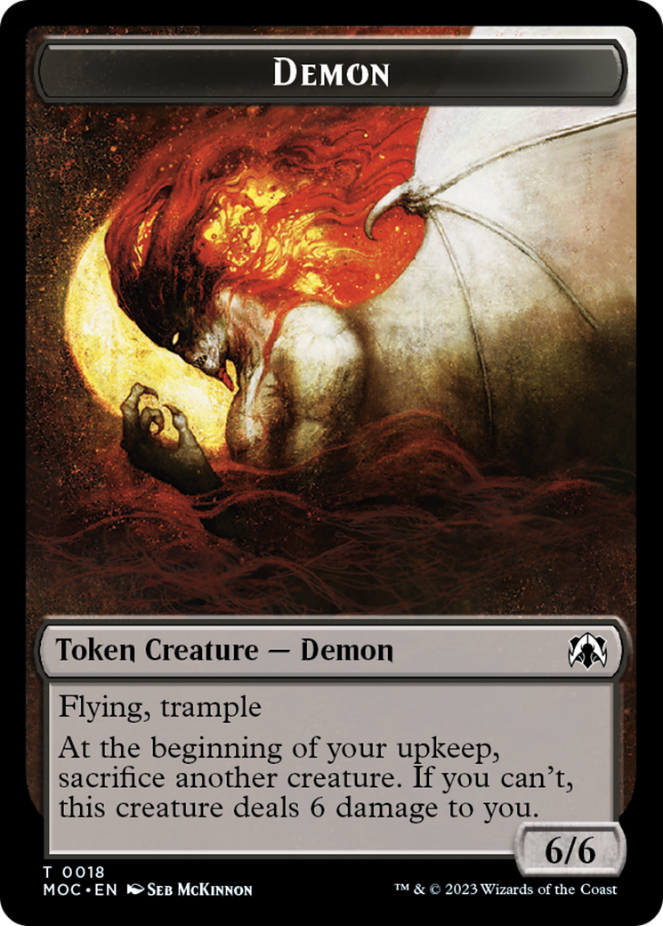 Angel (3) // Demon Double-Sided Token [March of the Machine Commander Tokens] MTG Single Magic: The Gathering | Red Claw Gaming