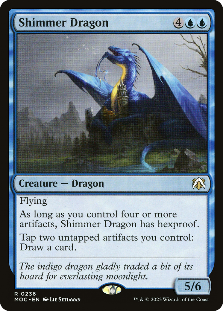 Shimmer Dragon [March of the Machine Commander] MTG Single Magic: The Gathering | Red Claw Gaming