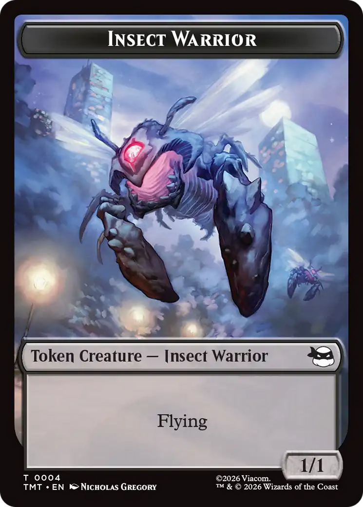Insect Warrior // Food Double-Sided Token [Teenage Mutant Ninja Turtles Tokens] MTG Single Magic: The Gathering | Red Claw Gaming