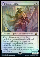 Brutal Cathar // Moonrage Brute [Innistrad: Midnight Hunt Prerelease Promos] MTG Single Magic: The Gathering | Red Claw Gaming