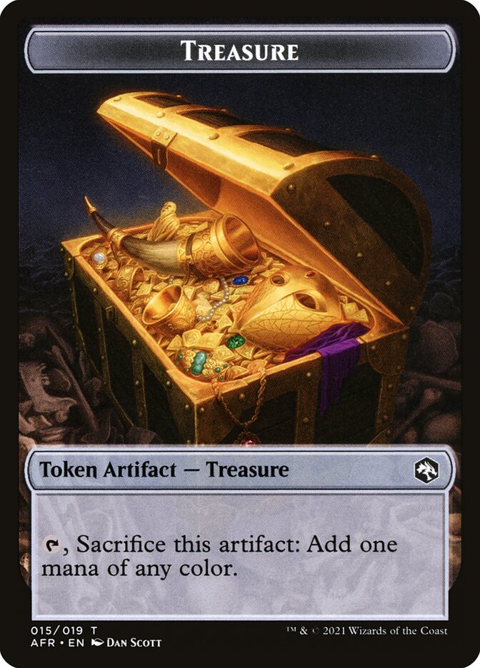 Wolf (013) // Treasure (015) Double-Sided Token [Challenger Decks 2022 Tokens] MTG Single Magic: The Gathering | Red Claw Gaming