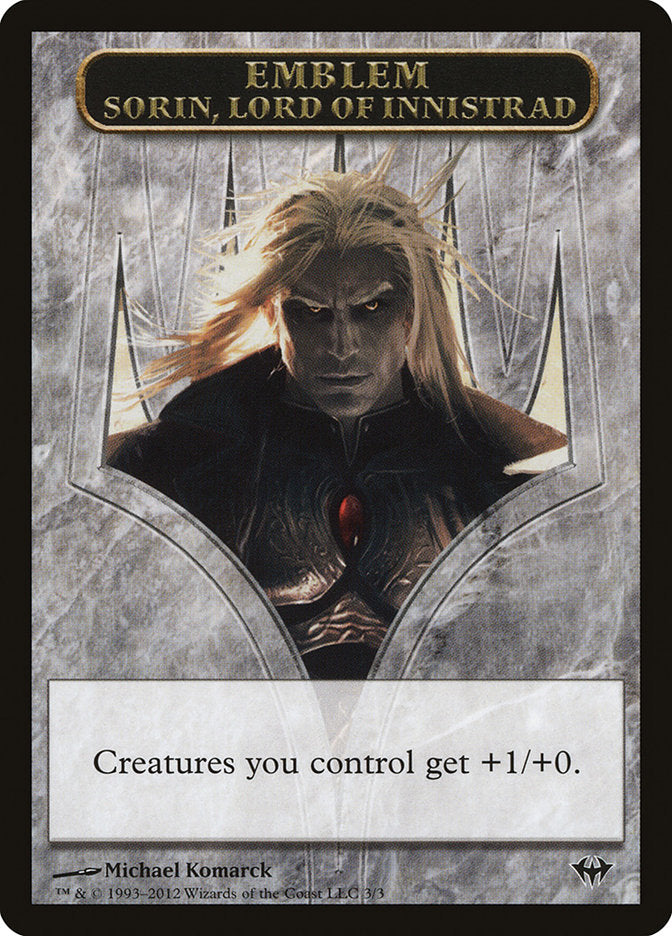 Sorin, Lord of Innistrad Emblem [Dark Ascension Tokens] MTG Single Magic: The Gathering | Red Claw Gaming