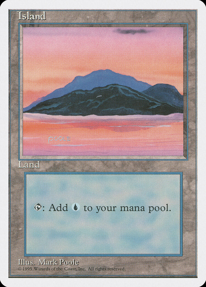 Island (Sunset / Signature on Left) [Fourth Edition] MTG Single Magic: The Gathering | Red Claw Gaming