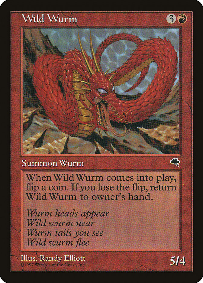Wild Wurm [Tempest] MTG Single Magic: The Gathering | Red Claw Gaming