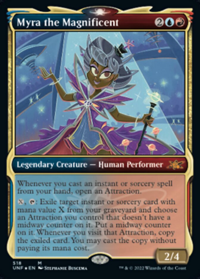 Myra the Magnificent (Showcase) (Galaxy Foil) [Unfinity] MTG Single Magic: The Gathering    | Red Claw Gaming