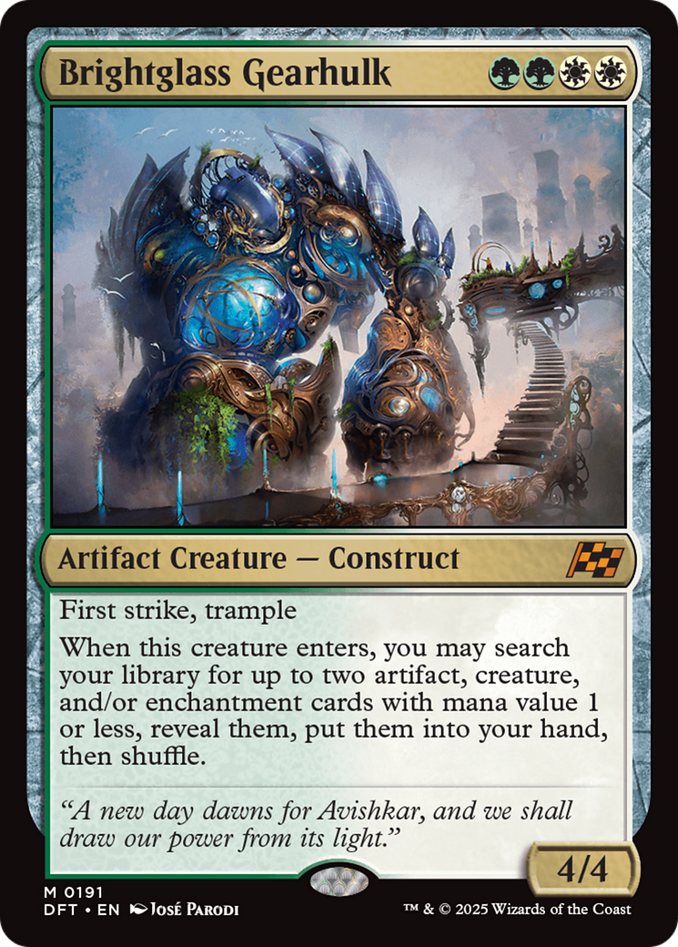 Brightglass Gearhulk [Aetherdrift] MTG Single Magic: The Gathering | Red Claw Gaming