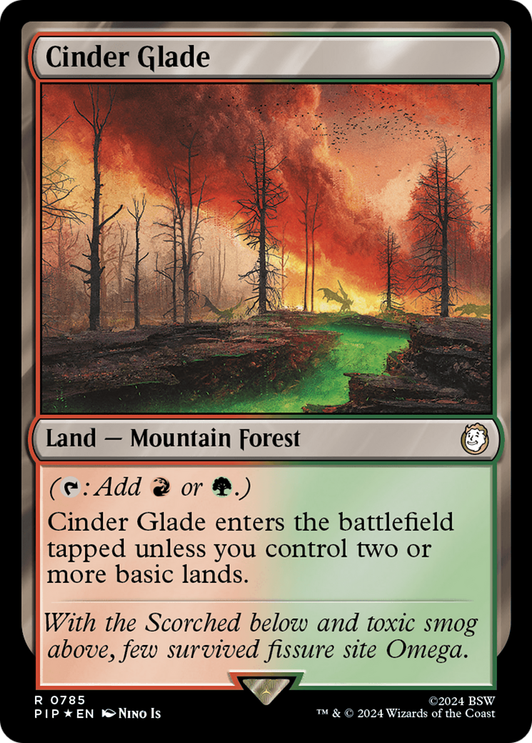 Cinder Glade (Surge Foil) [Fallout] MTG Single Magic: The Gathering | Red Claw Gaming