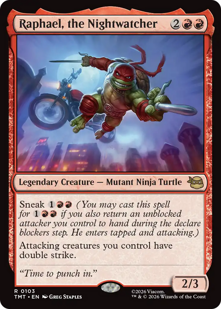 Raphael, the Nightwatcher [Teenage Mutant Ninja Turtles] MTG Single Magic: The Gathering | Red Claw Gaming