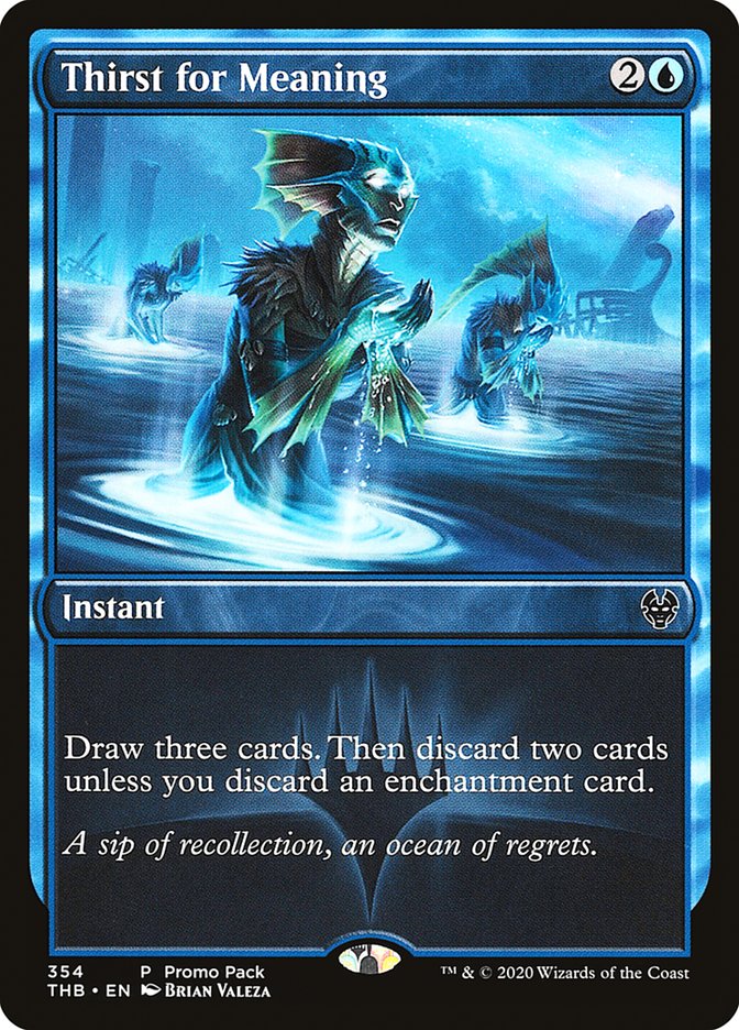 Thirst for Meaning (Promo Pack) [Theros Beyond Death Promos] MTG Single Magic: The Gathering | Red Claw Gaming