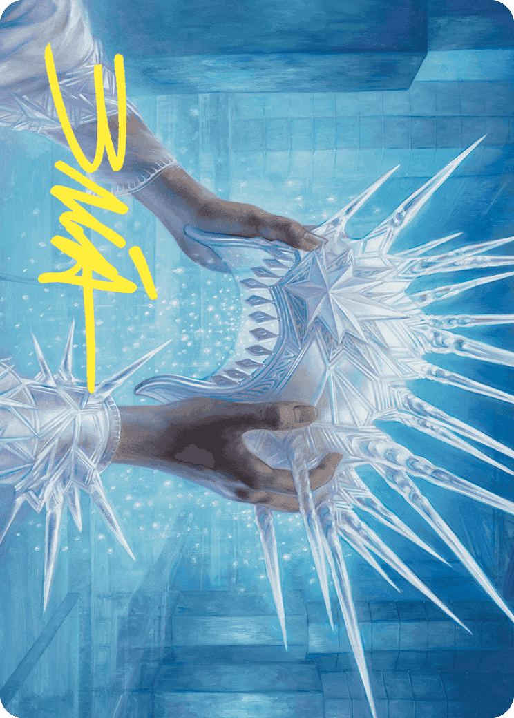 Hylda's Crown of Winter Art Card (Gold-Stamped Signature) [Wilds of Eldraine Art Series] MTG Single Magic: The Gathering | Red Claw Gaming