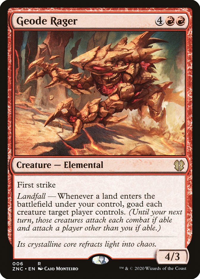 Geode Rager [Zendikar Rising Commander] MTG Single Magic: The Gathering | Red Claw Gaming