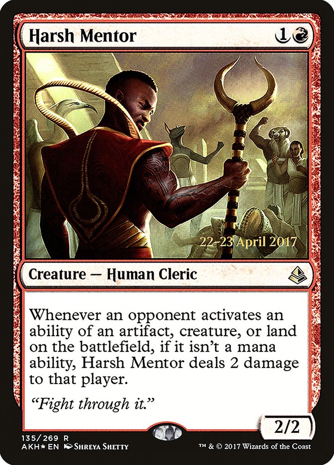 Harsh Mentor [Amonkhet Prerelease Promos] MTG Single Magic: The Gathering | Red Claw Gaming