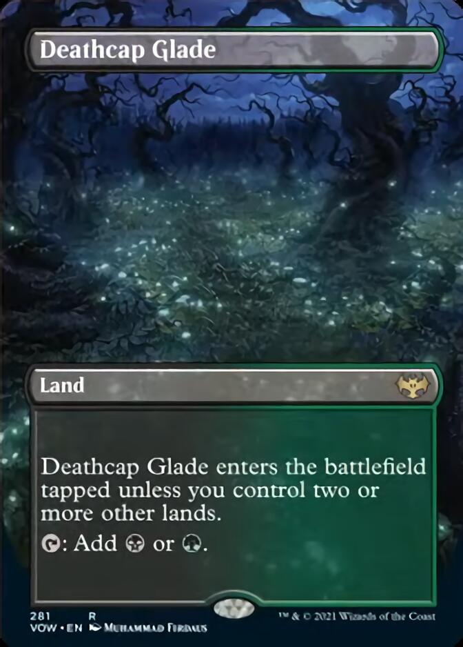 Deathcap Glade (Borderless Alternate Art) [Innistrad: Crimson Vow] MTG Single Magic: The Gathering | Red Claw Gaming