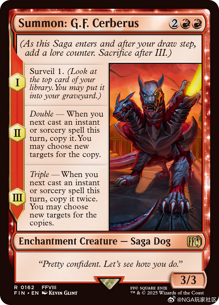 Summon: G.F. Cerberus [FINAL FANTASY] MTG Single Magic: The Gathering | Red Claw Gaming