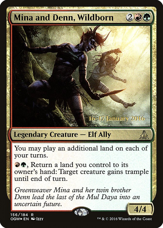 Mina and Denn, Wildborn [Oath of the Gatewatch Prerelease Promos] MTG Single Magic: The Gathering | Red Claw Gaming