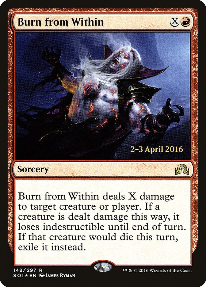 Burn from Within [Shadows over Innistrad Prerelease Promos] MTG Single Magic: The Gathering | Red Claw Gaming