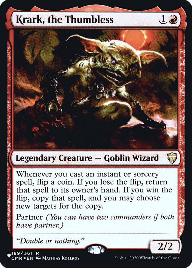 Krark, the Thumbless [Secret Lair: Heads I Win, Tails You Lose] MTG Single Magic: The Gathering | Red Claw Gaming