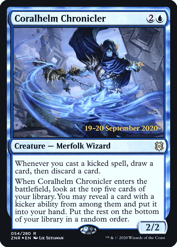 Coralhelm Chronicler [Zendikar Rising Prerelease Promos] MTG Single Magic: The Gathering | Red Claw Gaming