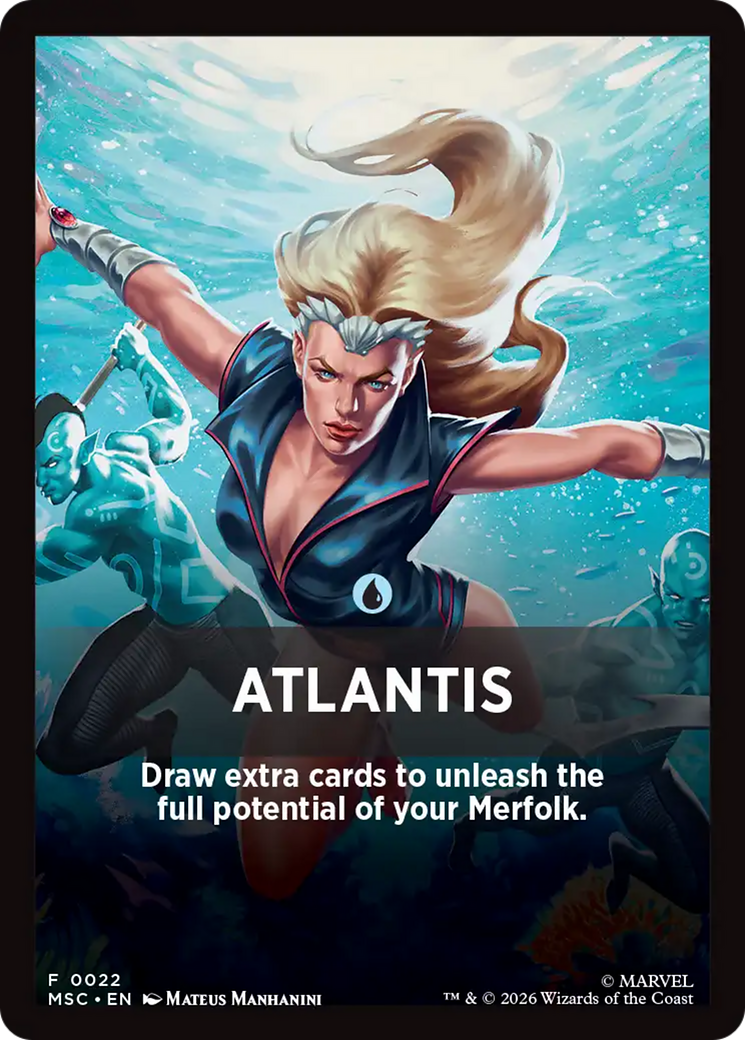 Atlantis Theme Card [Marvel Super Heroes Commander] MTG Single Magic: The Gathering | Red Claw Gaming