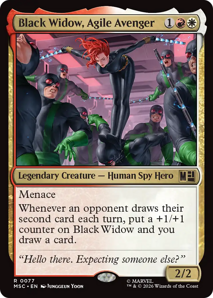 Black Widow, Agile Avenger (Surge Foil) [Marvel Super Heroes Commander] | Red Claw Gaming