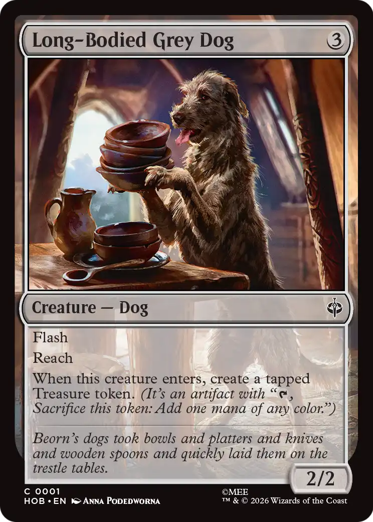 Long-Bodied Grey Dog [The Hobbit] | Red Claw Gaming