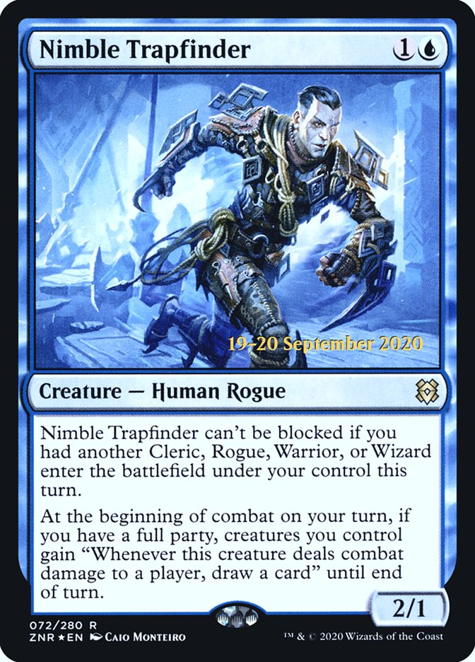 Nimble Trapfinder [Zendikar Rising Prerelease Promos] MTG Single Magic: The Gathering | Red Claw Gaming