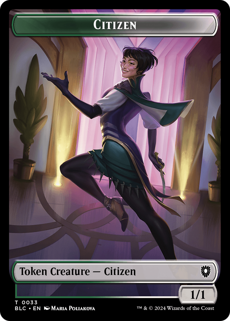 Soldier // Citizen Double-Sided Token [Bloomburrow Commander Tokens] MTG Single Magic: The Gathering | Red Claw Gaming