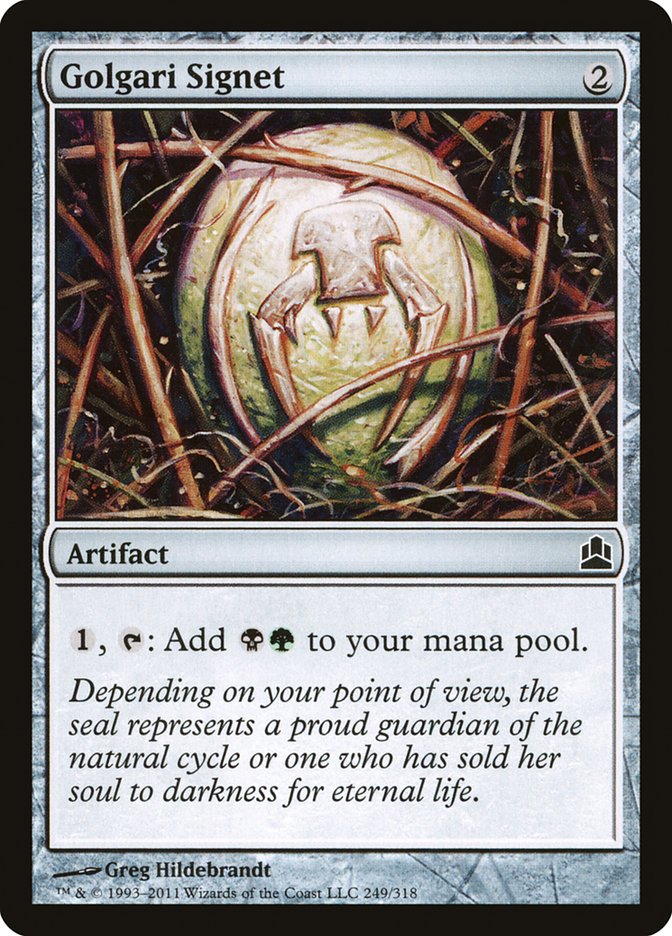 Golgari Signet [Commander 2011] MTG Single Magic: The Gathering | Red Claw Gaming