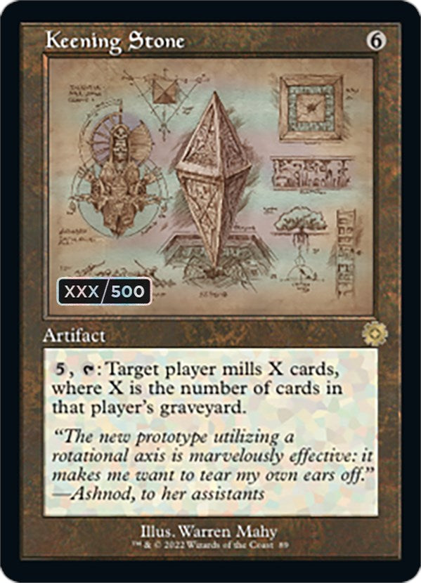 Keening Stone (Retro Schematic) (Serialized) [The Brothers' War Retro Artifacts] MTG Single Magic: The Gathering | Red Claw Gaming