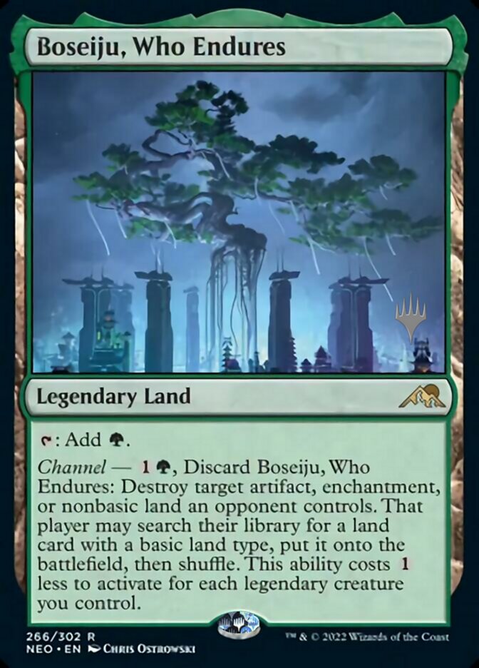 Boseiju, Who Endures (Promo Pack) [Kamigawa: Neon Dynasty Promos] MTG Single Magic: The Gathering | Red Claw Gaming