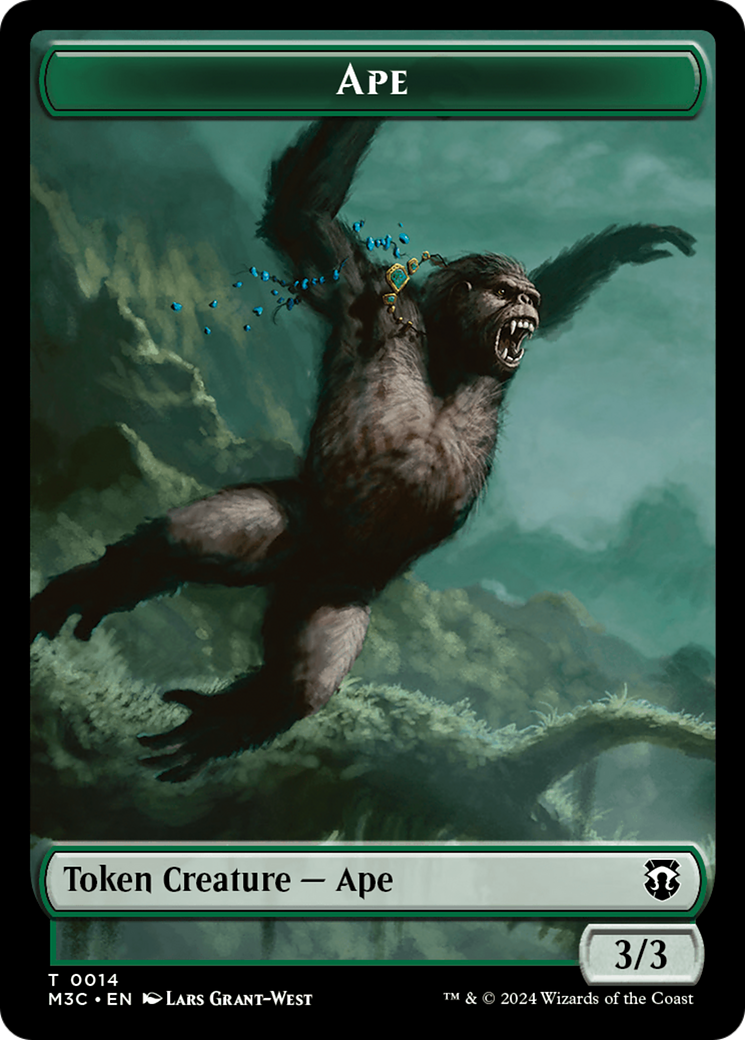 Ape // Plant Double-Sided Token [Modern Horizons 3 Commander Tokens] MTG Single Magic: The Gathering | Red Claw Gaming