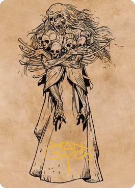 Myrkul, Lord of Bones Art Card (73) (Gold-Stamped Signature) [Commander Legends: Battle for Baldur's Gate Art Series] MTG Single Magic: The Gathering | Red Claw Gaming