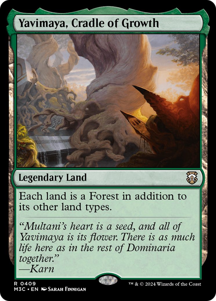 Yavimaya, Cradle of Growth (Ripple Foil) [Modern Horizons 3 Commander] MTG Single Magic: The Gathering | Red Claw Gaming