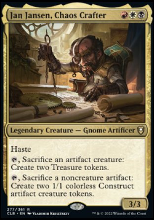 Jan Jansen, Chaos Crafter [Commander Legends: Battle for Baldur's Gate] MTG Single Magic: The Gathering | Red Claw Gaming
